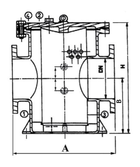 Düz Çamur Sandığı Straight Type Mud Box PN 2-16 YZCMF2F 1 Gövde / Body Rg-5/Rg-10 2 Kapak / Bonnet