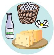 peynirde bol miktar da E vitamini Tahıl, tahıl ürünleri, yumurta, süt