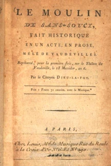 Friedrich hakkında yazdığı kitap ile Fransız yazar Jean-Charles Laveaux olmuştur. (bknz.: ''... n était la chambre de justice de Berlin.