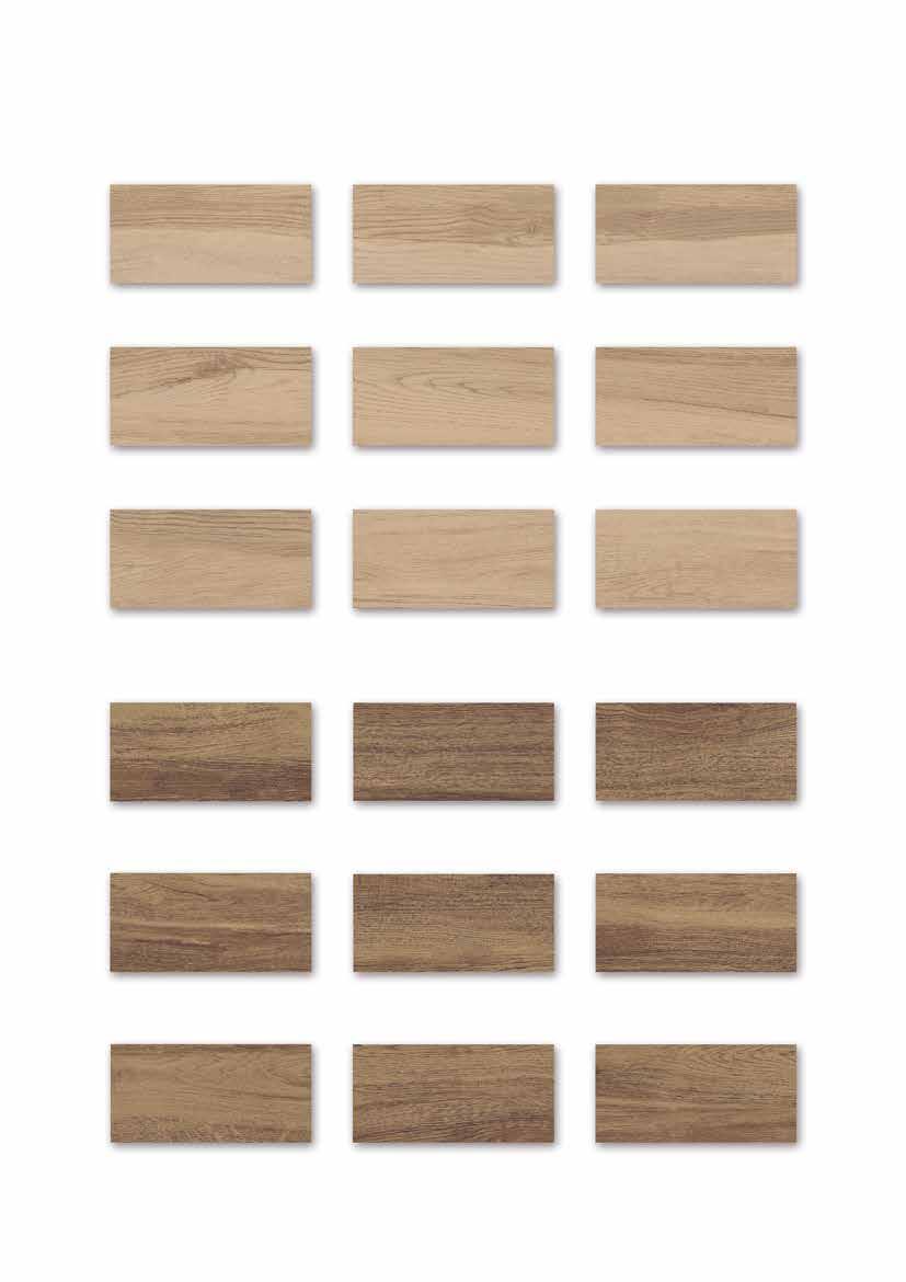 Wood Dream Sırlı Porselen Karo / Glazed Porcelain Tile m V 4 318102 12x24,5cm / 4,9"x9,6" Badem / Almond P.E.I.