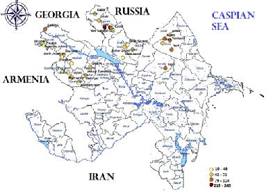 Eğitilen elemanlar 2015 yılı sonbaharında Kuzey Azerbaycan da, dağlık yörelerdeki arılıkları taramışlar, Kafkas