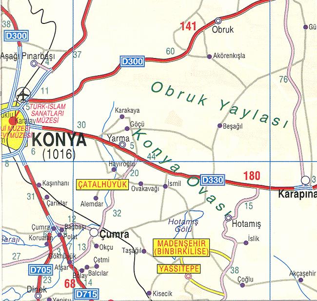 MATERYAL VE METOD Çalışma alanı olarak Konya il merkezinin 47 km güneyinde yer alan Çumra ilçesi seçilmiştir (Şekil 3). Konya ilindeki Çumra İlçesi 18500 hektarlık bir kısmı kapsamaktadır.