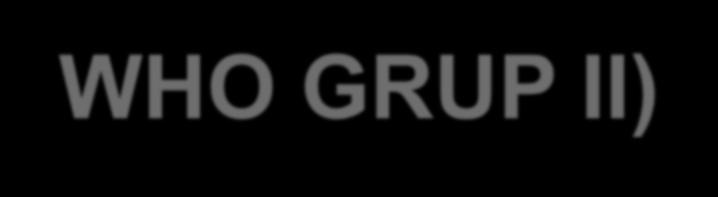 PKOS (WHO GRUP II)- sonuç Gonadotropin ile Oİ - komplikasyon riski yüksek Bu nedenle konvansiyonel protokol bu hastalarda terk edilmiştir Low dose step-up protokol tercih edilmelidir Bu protokolde