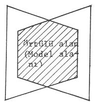 Şekil : 3.9 Divergent çekim (uzaklaşan alım eksenleriyle) Şekil : 3.10 Konvergent çekimde modelin şekli Şekil : 3.