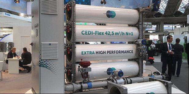 CEDI kesintisiz elektro-kimyasal işlemlerle suyun arıtımı prosesidir Surekli Elektrodeiyonizasyon ( ultra saf deiyonize su Uretmek icin iyon degistirici recineleri ve elektrik enerjisi kullanan ve