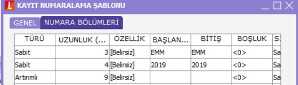 Oluşturacağınız e-müstahsil Makbuzuna Gelir İdaresi Başkanlığının belirlemiş olduğu şablon ile numara verebilmek