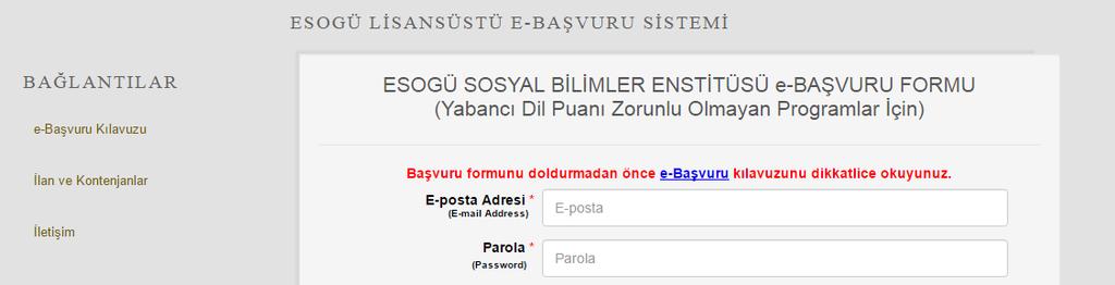 Yabancı Dil şartı aranmayan YL programlarında yabancı dil belgesi olmayan için yabancı dil puanı değerlendirmede sıfır (0) kabul edilir.