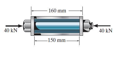 UYGULAMA-5 Şekildeki cıvata bağlı gömlek yapıya 40 kn bası kuvveti uygulanmaktadır.