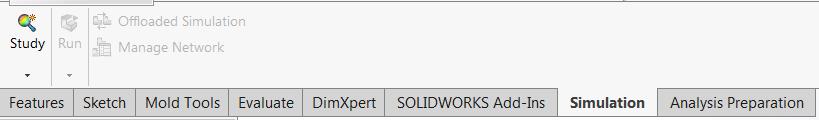 2. SolidWorks2017 (Premium) da Sonlu Eleman Analizi 2.1. Analizin Tanımlaması Bu kısımda kullanılacak tüm butonlar Simulation sekmesi içerisinden seçilecektir.