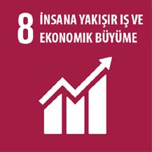 5 numaralı hedefler SDG 5 İnsana yakışır iş ve ekonomik büyüme: İnsana yakışır iş ve eşit işe eşit ücret konusunda hedef: 8.5. SDG 8 Adaletsizliği azaltma: Fırsat eşitliğinde hedef: 10.