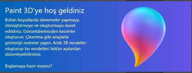 Paint 3D Paint 3D programı, eski eğlence aracı olarak bilinen Paint