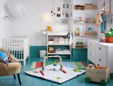 GULLIVER bebek karyolası ve alt değiştirme masası Klasik tarzda akıllı, güvenli ve kullanışlı mobilyalar.