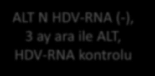 YANIT HDV-RNA >2 log ALT N ya da YANITSIZ