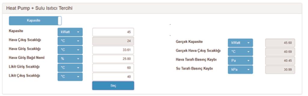 Tablo 2. Model 1 e ait soğutma denge noktası değerleri [7] Tevap ( C) Tkond ( C) DSup ( C) Subcool (K) Suphe.