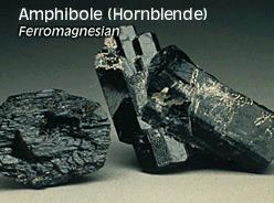 Amfibol MİNERALLER Kristal şekli: Prizmalar, yassı, iğne kristaller Renk: Siyah