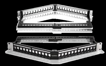 5U or 1U heights in UTP or STP types as well as angled type or with/without shutters.