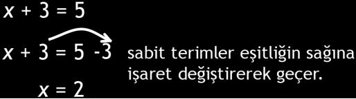 Denklemler bilinmeyen - cebirsel ifade - 7 denklem Bir cebirsel ifade bir sonuca eşit oluyorsa buna denklem denir.