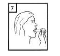 Lütfen dikkat: Bu aşamada jelatin kapsül parçalanabilir ve soluma sırasında küçük jelatin parçaları ağzınıza veya boğazınıza gelebilir.