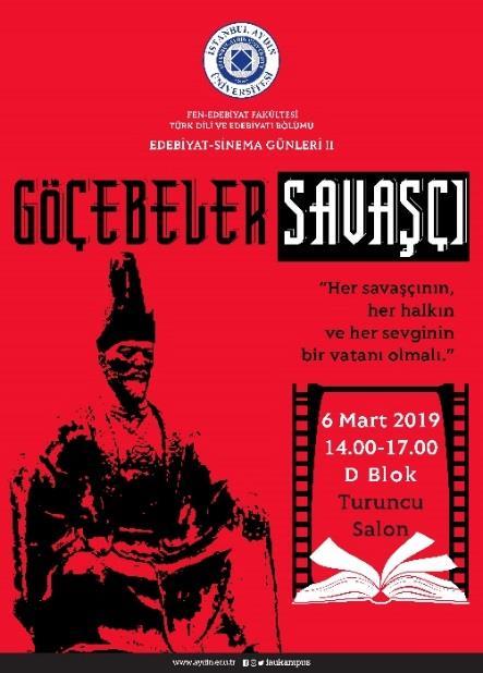 Duyurular EDEBİYAT-SİNEMA GÜNLERİ Türk Dili ve Edebiyatı Bölümü Türk Dili ve Edebiyatı Bölümü nün düzenlediği Edebiyat ve Sinema Günleri nin ikincisi 6 Mart 2019 Çarşamba