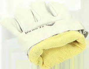 Avuç içi takviyeli - Kısa konçlu kaynak eldiveni - Leather with skin - Gloves of Twaron yarn