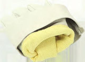 ergonomiktir - Leather with skin - Gloves of Twaron yarn knitted inner liner, reinforced -