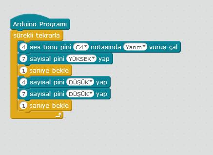 TOYBOT ile farklı melodiler çalmak için nota ları değiştirebilirsiniz.