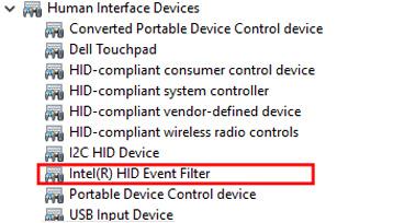 Diğer sürücüler Intel HID olay filtresi Intel HID olay filtresi sürücüsünün dizüstü bilgisayarına önceden