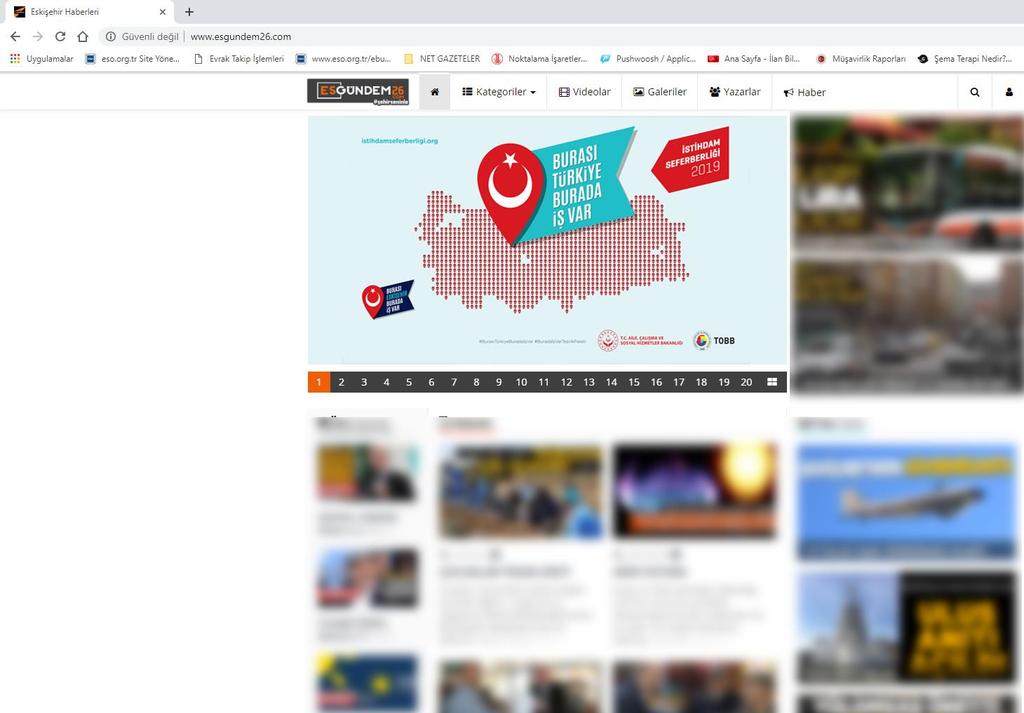 İnternet Haber Gazeteleri Eskişehir Sanayi Odası olarak İstihdam Seferberliği 2019 un Eskişehirin en çok okunan internet gazetelerinden