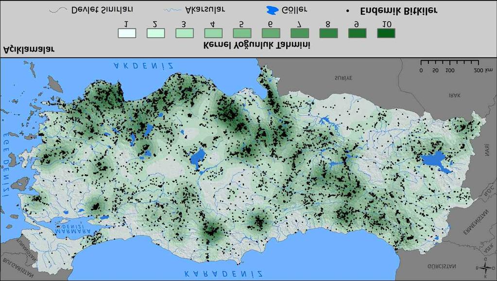 118 Şenkul & Kaya / Türk Coğrafya Dergisi 69 (2017) 109-120 demik taksonların rastgele, düzenli veya kümeli dağılım tiplerinden kümeli dağılım tipine sahip olduğu belirlenmiştir. Tablo 10.