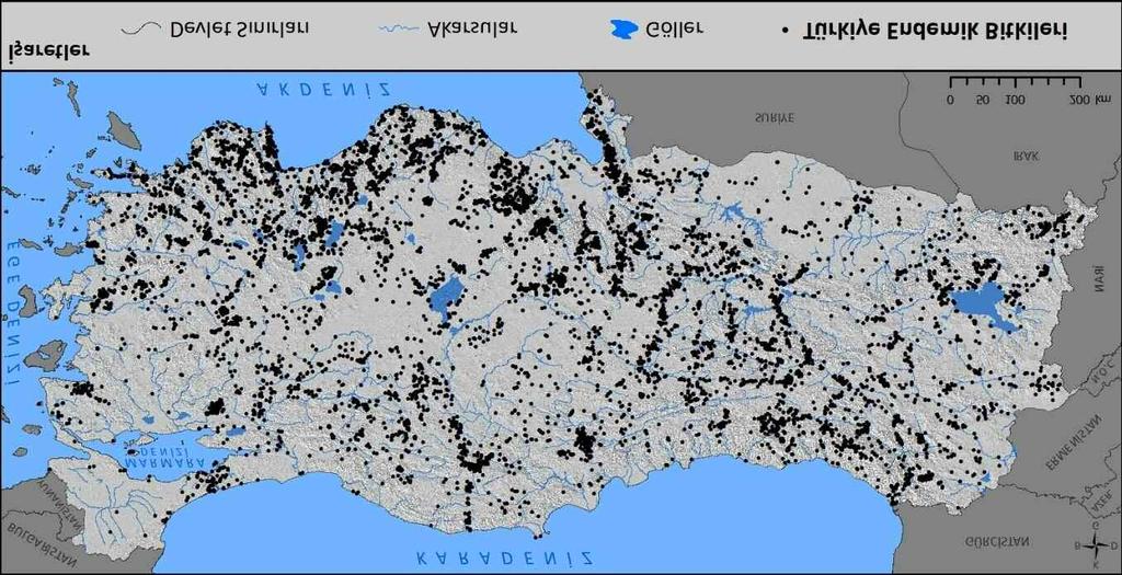 112 Şenkul & Kaya / Türk Coğrafya Dergisi 69 (2017) 109-120 tanımlayıcı mekânsal istatistik analizlere tabi tutularak endemiklerin mekânsal yayılımları analiz edilmiştir.