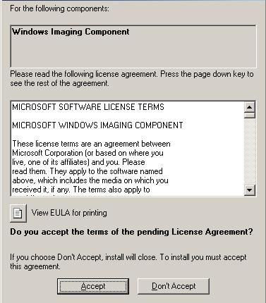 Not: Windows 7 için Windows Image Component gerekli ise, Adım 6 yı atlayın ve doğruda Adım 7 ye gidin.