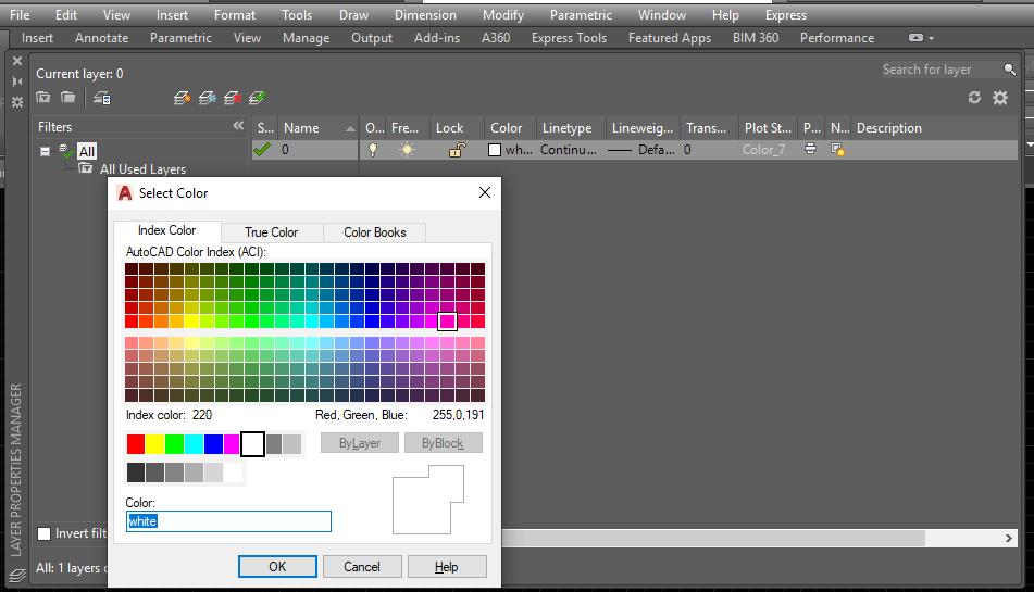 AUTOCAD: Çizime hazırlık Layer Ayarları Menü : FORMAT