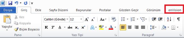 Word ikonuna basıldıktan sonra görüntü aşağıdaki gibi olacaktır. İçerik alanını çift tıklamak suretiyle Word arayüzü açılır.