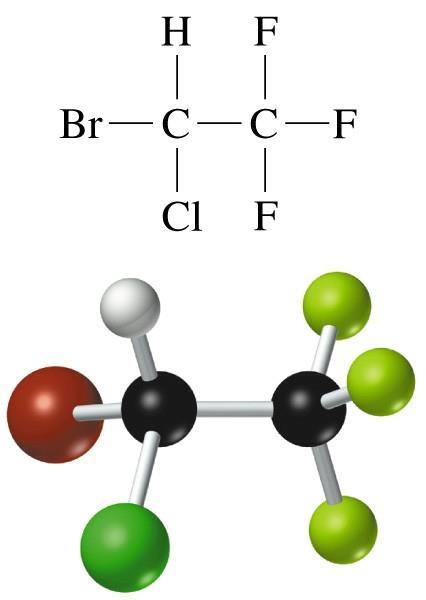 Kimyasal Bileşim Halotan C 2 HBrClF 3 Mol oranı Kütle oranı n C /n halotan m C /m halotan M(C 2 HBrClF
