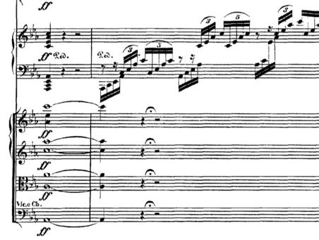 Bilindiği üzere geçmişin tüm konçerto örneklerinde solist, orkestranın uzun giriş müziğini çalmasının ardından müziğe dahil olur ve partisini çalmaya başlardı. 5.