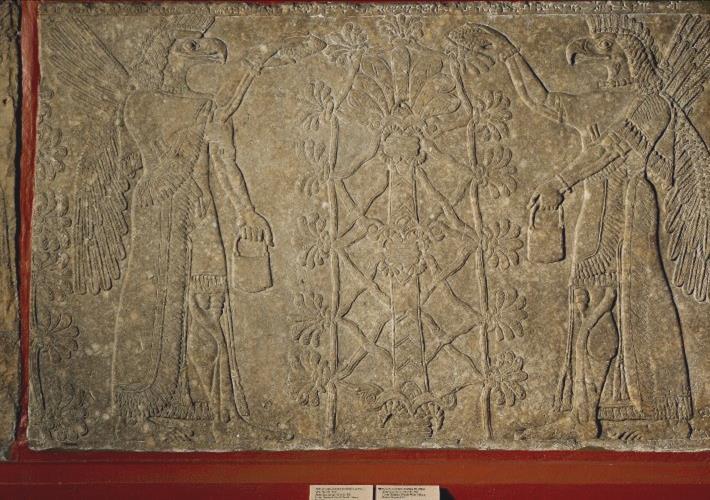 Şekil 4. Nimrud Antik Kenti nde bulunan kuzeybatı sarayında sarayın duvar kabartması (Kaynak: URL-3, 2016).