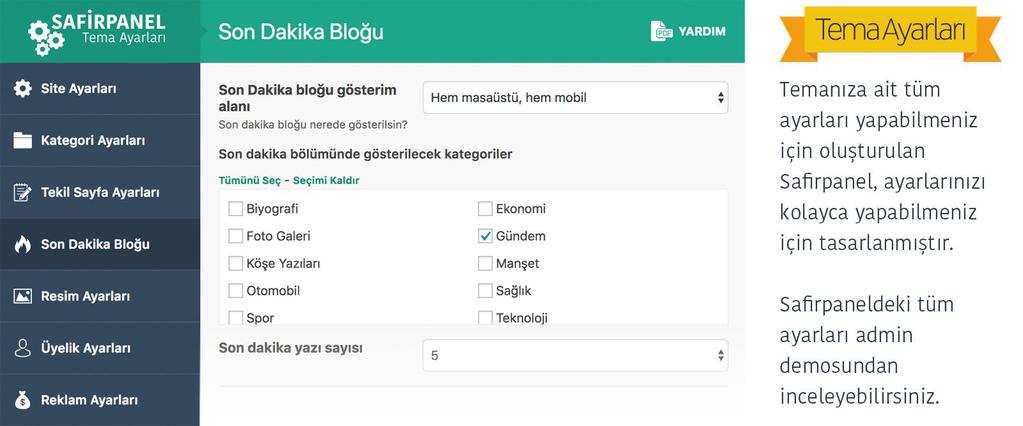 3. Adım: Safirpanel Ayarlarının Yapılması Safirpaneldeki ilgili açıklamalara ek olarak aşağıdaki püf noktalarını da dikkate alınız: Script Ayarları: Sitenize herhangi bir kod eklemeniz gerektiğinde