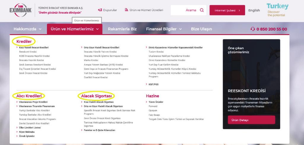 Türk Eximbank ın ihracat desteklerine ilişkin detaylı bilgiye sağlanır?