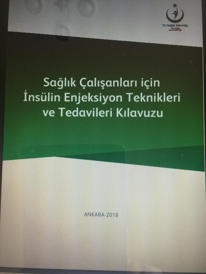 Yayınlar Türkiye Diyabet Önleme ve Kontrol Programı -2015-2020 hedefleri yayınlandı Ulusal Diyabetik Ayak Yara ve İnfeksiyonları Tanı, Tedavi ve Koruma Rehberi tamamlandı.