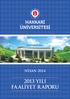 Hakkari Üniversitesi 2013 Yılı Faaliyet Raporu