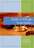Kadın ve Erkeğin Yasal Hakları