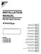 INSTALLATION MANUAL. R410A Split Series. Models FTXR28EV1B9 FTXR42EV1B9 FTXR50EV1B9. Installation manual R410A Split series