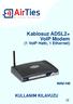 Kablosuz ADSL2+ VoIP Modem. (1 VoIP Hattı, 1 Ethernet)
