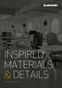 INSPIRED MATERIALS & DETAILS. General Catalogue