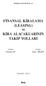 FİNANSAL KİRALAMA (LEASING) ve KİRA ALACAKLARININ TAKİP YOLLARI