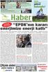 EPDK Başkanı KÖKTAŞ; Haber. Toprağın Tadı Dergisi nin ücretsiz ekidir. EPDK nın kararı enerjimize enerji kattı