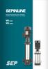 SEPINLINE. Komple Paslanmaz In-line Pompalar Complete Stainless Steel In-line Pumps. VS Serisi VS Series