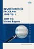 RESMİ İSTATİSTİK PROGRAMI 2007-2011 2009 Yılı İzleme Raporu