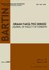 ORMAN FAKÜLTESİ DERGİSİ JOURNAL OF FACULTY OF FORESTRY