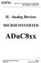 ADuC8xx. II. Analog Devices MICROCONVERTER. 8051 & ADuC8xx EĞİTİM NOTLARI Bölüm 7